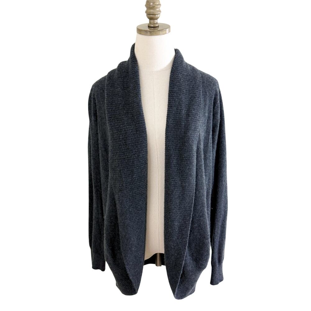 Quince Charcoal Gray 100% Mongolian Cashmere Cardigan Women's Size Large EUC